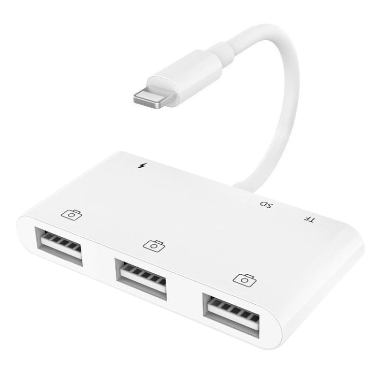 ZS-S1852 Adattatore per lettore di schede per fotocamera OTG 6 in 1 3 USB femmina a 8 pin maschio con scheda SD e TF e interfaccia di ricarica a 8 pin, supporta tutti i sistemi iOS ZS-S1852 Adattatore per lettore di schede per fotocamera OTG 6 in 1 3 USB femmina a 8 pin maschio con scheda SD e TF e interfaccia di ricarica a 8 pin, supporta tutti i sistemi iOS